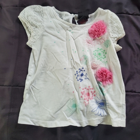 girl 3t white top with pink skort - Picture 3 of 3